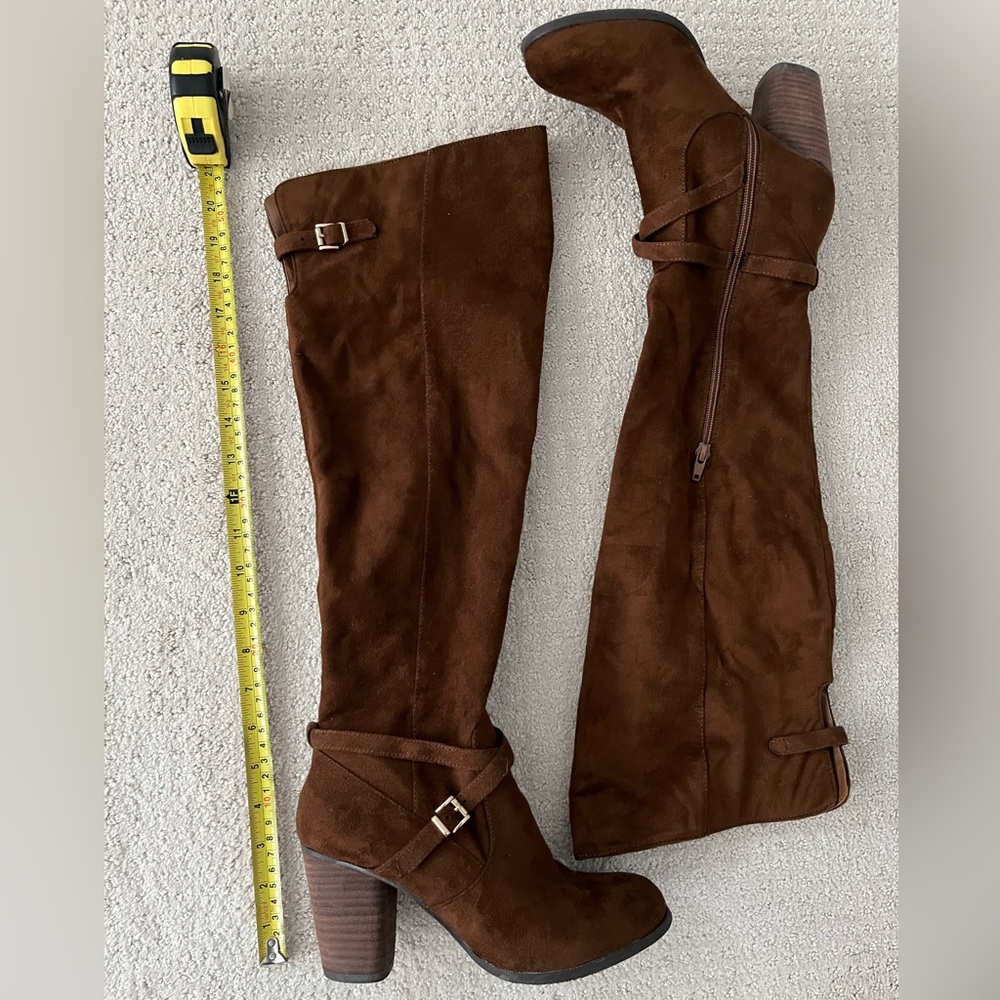 Brown over-the-knee boots - size 7.5